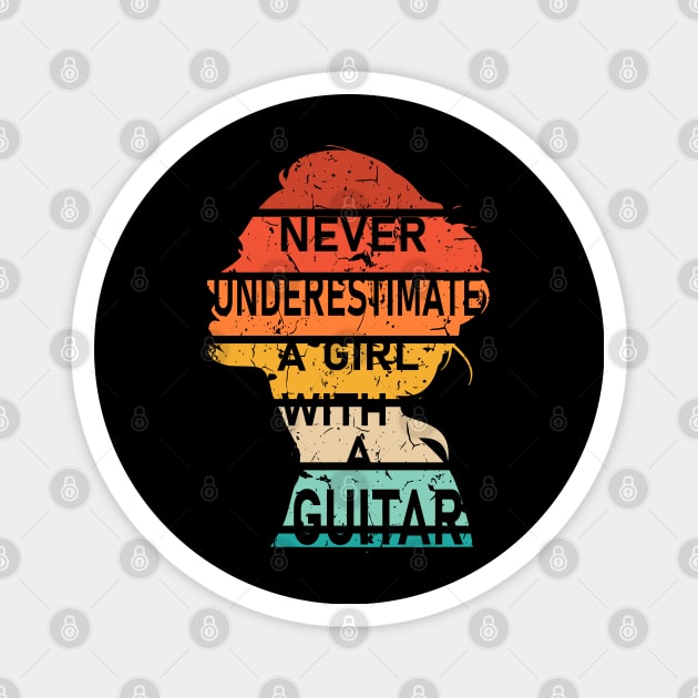 Never Underestimate a Girl with a Guitar Magnet by Geoji 